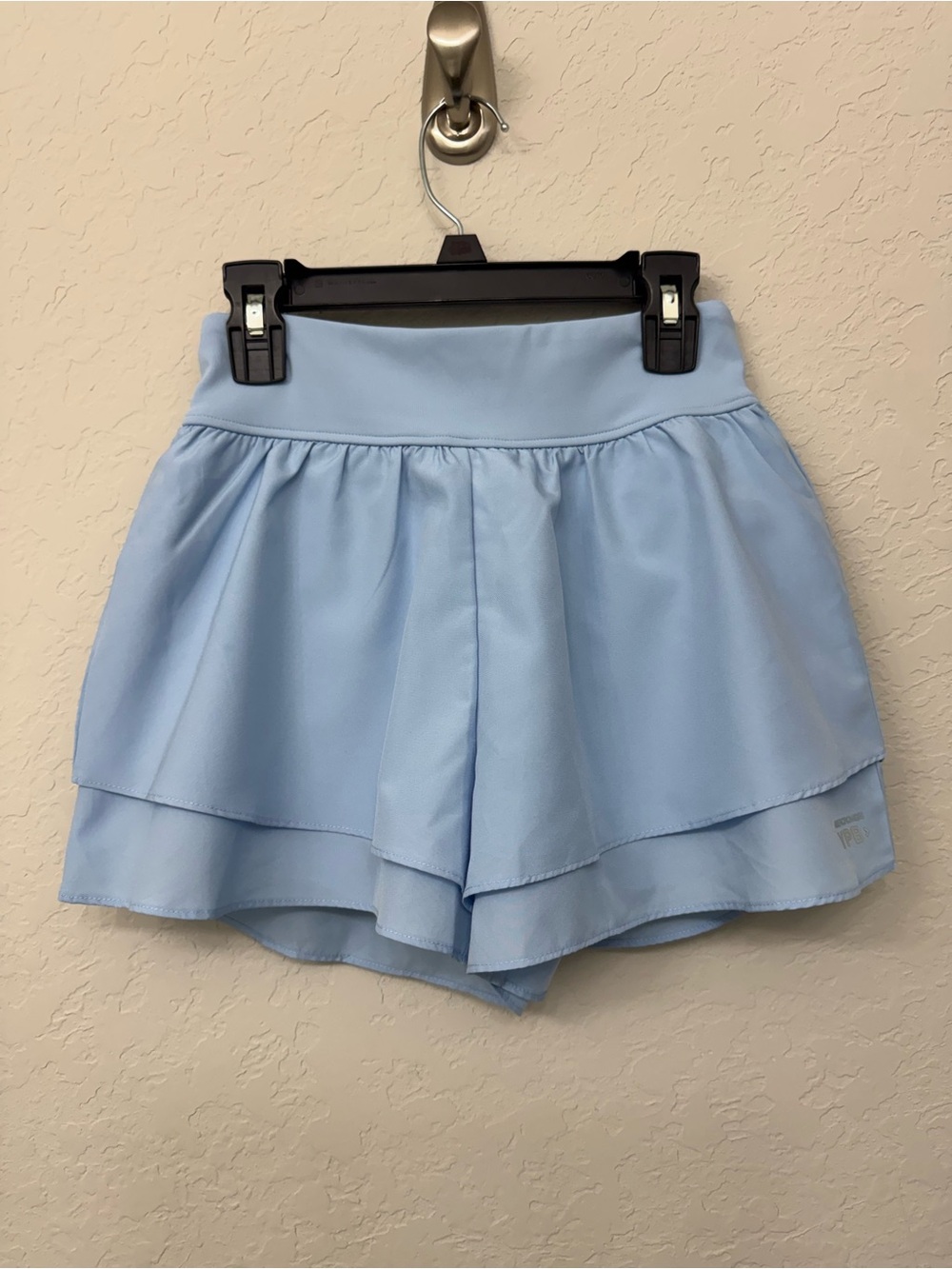 Abercrombie Kids YPB Girls 11/12 Light Blue Ruffle Running Shorts